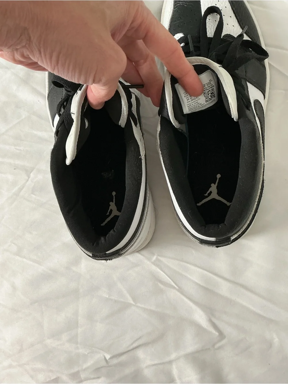 Nike Air Jordan 1 Low SE Homage Split Black White Sneakers Men's 10